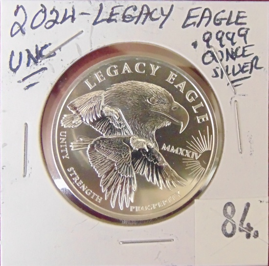 2024 Legacy Eagle 1 Oz. .9999 Silver $1 UNC Charles III.