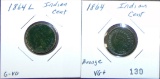 1864L Indian Cent. 1864 Indian Cent (bronze).