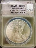 2014 ANACS Silver Eagle MS69 (first strikes).