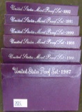 (6) U.S. Mint Proof Sets: 1987-1992.