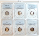 (6) PCGS Jefferson Nickels