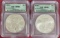 2001, 2003 Silver Eagles ICG MS69, MS69.
