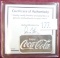 2023 Coca-Cola 1 Oz. .999 Silver Bar. WOW!