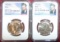 1968-D, 1970-D Kennedy Half Dollars NGC MS64 (key, 40% Silver). WOW!