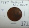 1787 Colonial New Jersey Cent.