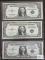 (3) $1 Silver Certificates: Series of 1935E, 1935F, 1935F.