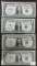 (4) Series of 1935F $1 Silver Certificates in Sequence.