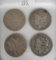 (4) Morgan Dollars: 1882, 1882-O, 1898, 1898-O.