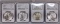 (4) 1923 Peace Dollars:NGC MS61, MS62, MS63, MS64.