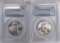 (2) Franklin Half Dollars: 1958 PCGS MS65. 1961-D PCGS MS64FBL.