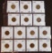 Variety: (1) Flying Eagle Cent. (9) Indiaqn Cents. (4) Wheat Cents.