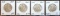(4) Walking Liberty Half Dollars: 1943, 1944, 1945, 1946. (.900 Silver)