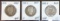 1910, 1910-S Barber Half Dollars. 1933-S Walking Liberty Half Dollar.
