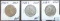 1921-S, 1928-S, 1938-D Walking Liberty Hafl Dollars. All .900 Silver.