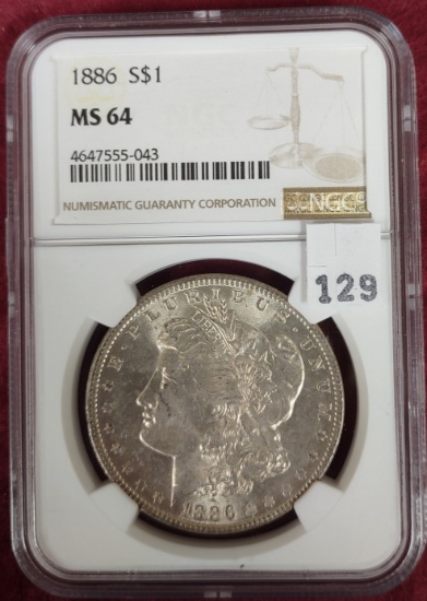 1886 Morgan Dollar NGC MS64.