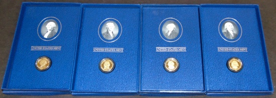 (4) U.S. Mint Presidential $1 Coin Hisroical Signature Sets.