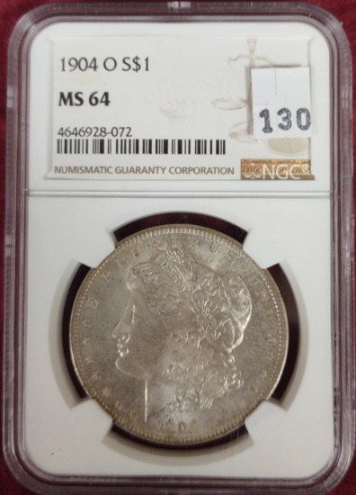 1904-O Morgan Dollar NGC MS64.