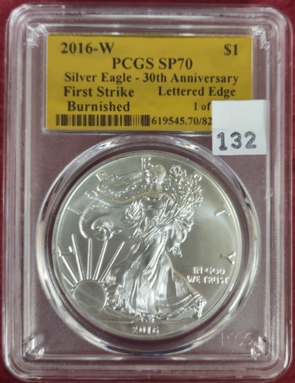 2016-W Silver Eagle PCGS SP70 First Strike (burnished).