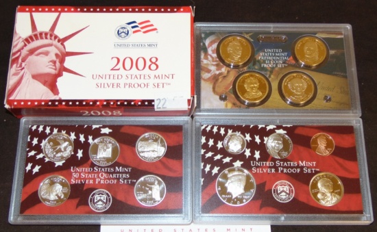 2008 U.S. Mint Silver Proof Set. ($1.85 in 90% Silver).