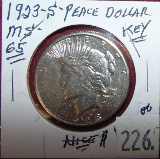 1923-S Peace Dollar MS63/64 (key date).