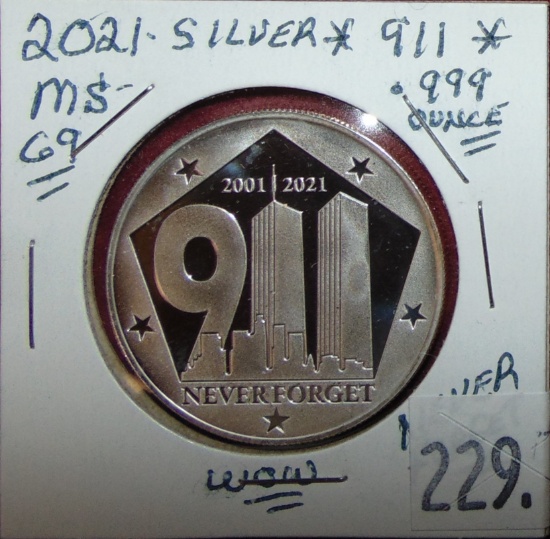 2021 "911 Never Forget" 1 Oz. Silver Round. WOW!