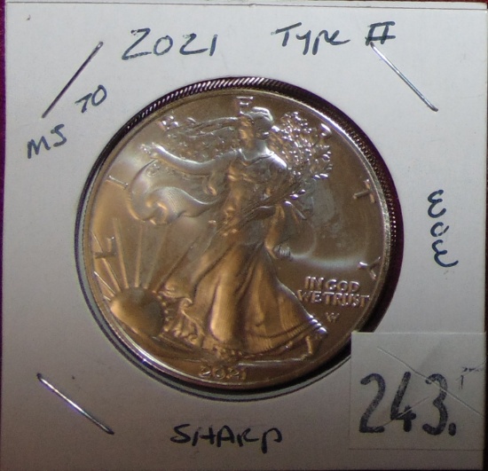 2021 Silver Eagle MS70.