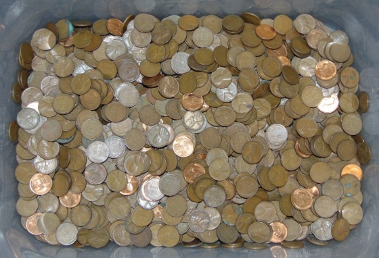 Approx. 1150 Wheeat Cents.