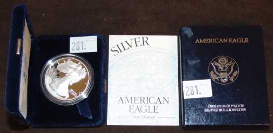 1999 Silver Eagle (in original box with COA).