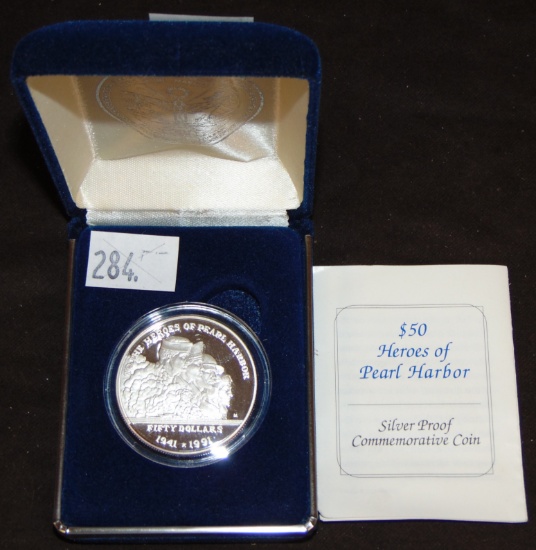 1991 "Heroes of Pearl Harbor" 1 Troy Oz. .999 Silver.