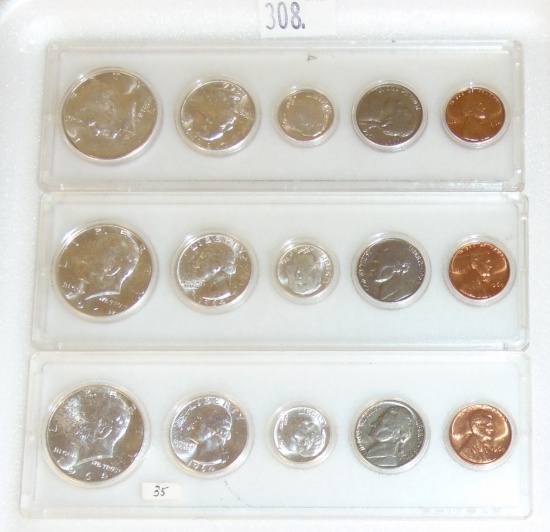 (3) 1964 U.S. Sets ($2.55 in 90% Silver).