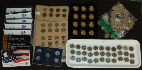 Quarter Variety: Approx. $40 face value in State, National Park, Modern, Colorized and Gold Plated.