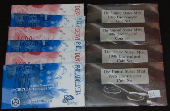 (4) 1996 P, D UNC Sets. (3) 1999 P, D UNC Sets.
