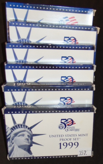 (6) U.S. Proof Sets: (2) 1999, (3) 2000, (1) 2006.