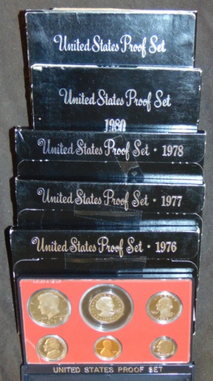 (6) U.S. Proof Sets: 1976-1981.