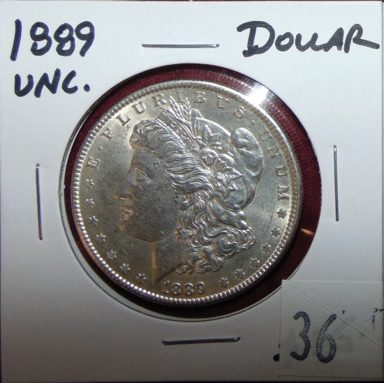 1889 Morgan Dollar.