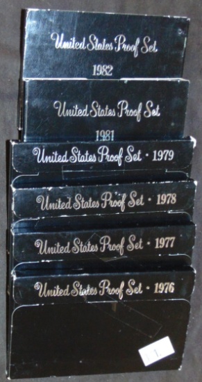 (6) U.S. Proof Sets: 1976-1979, 1981-1982.