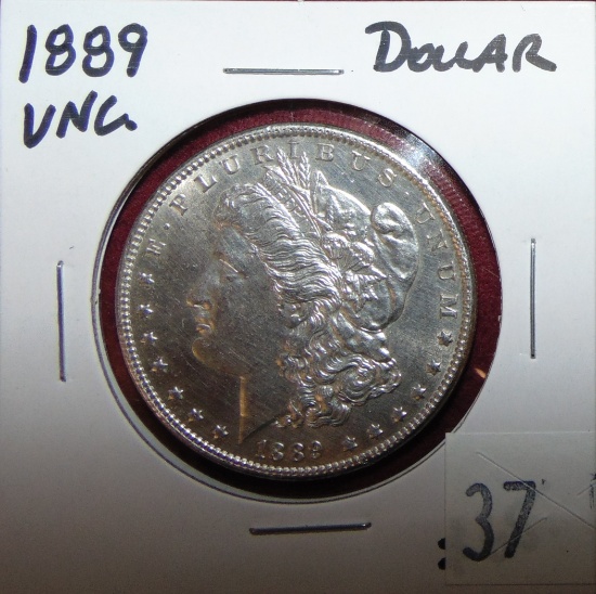 1889 Morgan Dollar.