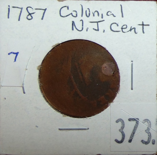 1787 Colonial New Jersey Cent.