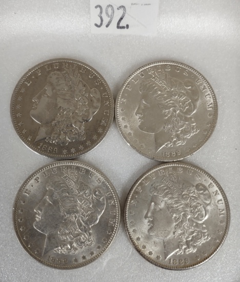 (4) Morgan Dollars: (3) 1889, 1889-O.