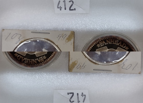 (1) 1 Troy Oz. .999 Silver Rounds: Harley Davidson and BMW.