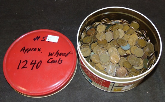 Approx. 1240 Wheat Cents.
