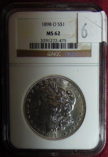 1898-O Morgan Dollar NGC MS62.