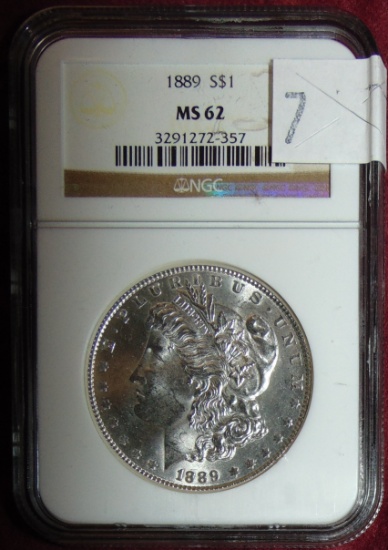 1889 Morgan Dollar NGC MS62.
