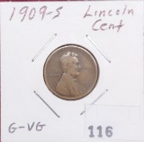 1909-S Lincoln Cent G-VG.
