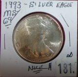 1993 Silver Eagle MS69 (good year).