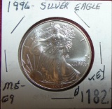 1996 Silver Eagle MS69 (key).