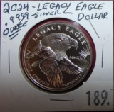 2024 Legacy Eagle Dollar 1 Oz .9999 Silver UNC.