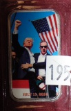 2024 Trump 1 Oz. .999 Silver Bar (July 13, 2024).