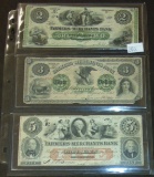 (3) Farmers Merchants Bank $2, $3, $5 Notes.