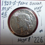 1923-S Peace Dollar MS63/64 (key date).